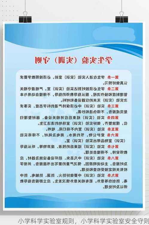 小学科学实验室规则，小学科学实验室安全守则