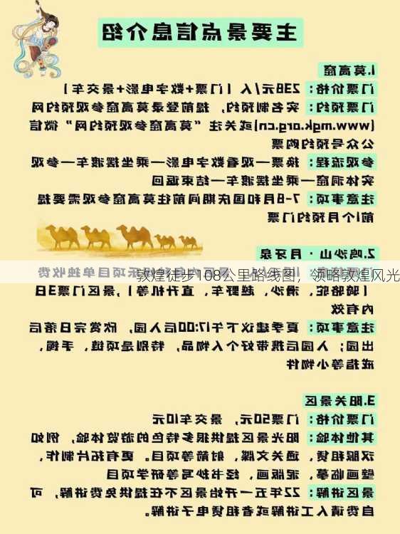 敦煌徒步108公里路线图，领略敦煌风光