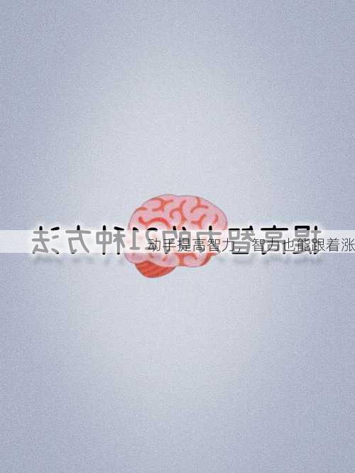 动手提高智力，智力也能跟着涨
