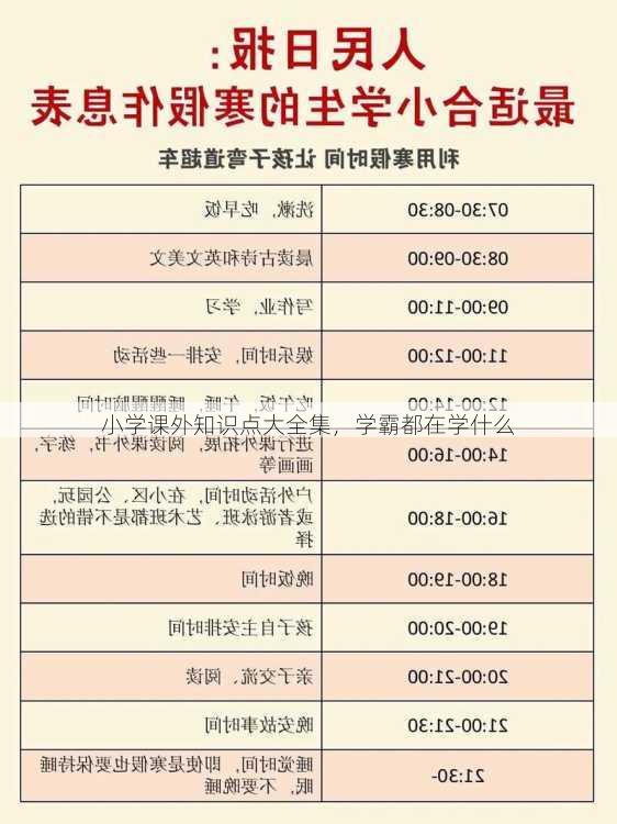 小学课外知识点大全集，学霸都在学什么