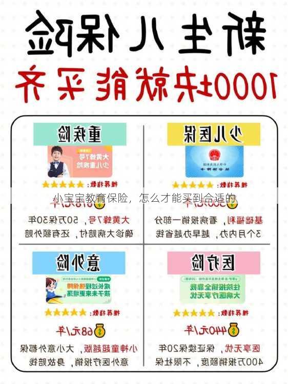 小宝宝教育保险，怎么才能买到合适的