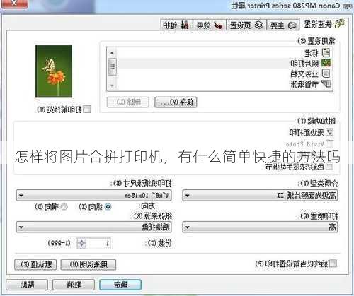 怎样将图片合拼打印机，有什么简单快捷的方法吗