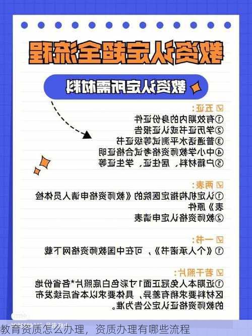 教育资质怎么办理，资质办理有哪些流程