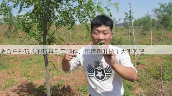 适合户外玩儿的玩具手工制作，用槐树叶做个大喇叭吧